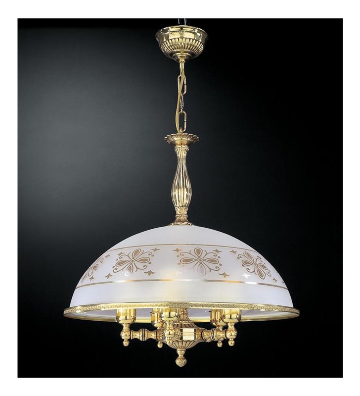Klasyczna lampa wisząca do kuchni Benevento złoty