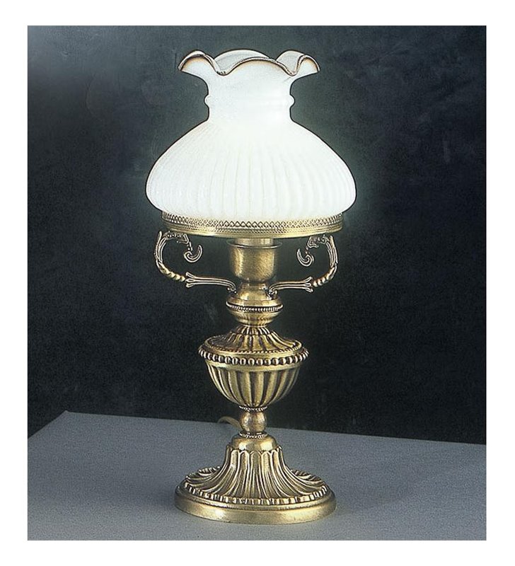 Lampa stołowa z białym kloszem Otranto