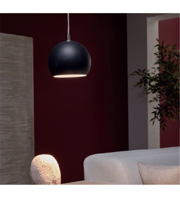 Czarna mała kula lampa wisząca Petto LED - DOSTĘPNA OD RĘKI