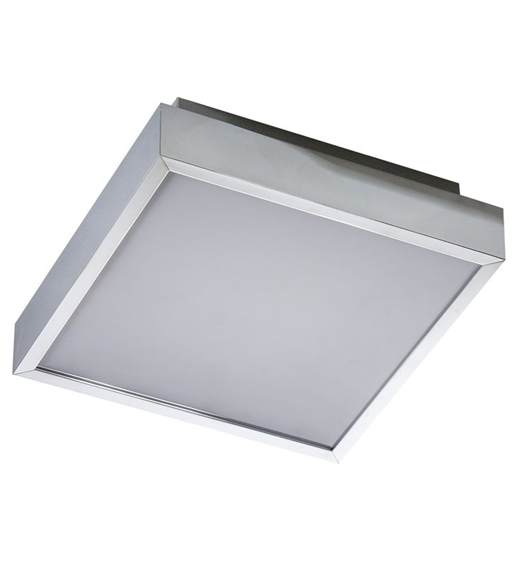 Plafon łazienkowy Asteria 250 chrom kwadratowy LED naturalna barwa światła