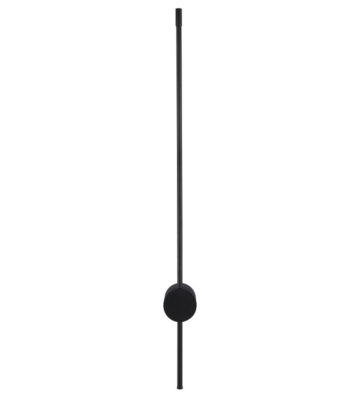 Czarny minimalistyczny długi wąski kinkiet Chasey LED 113cm obrotowy do salonu sypialni na hol